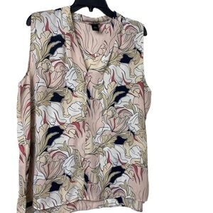 Ann Taylor Factory Floral Top/Blouse Multi Color Sz XL